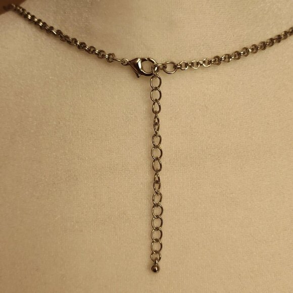 44" silver-tone, round/oval chain necklace, adjustable - Picture 4 of 4